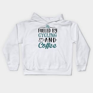 Fueled by Cycling and Coffee Kids Hoodie